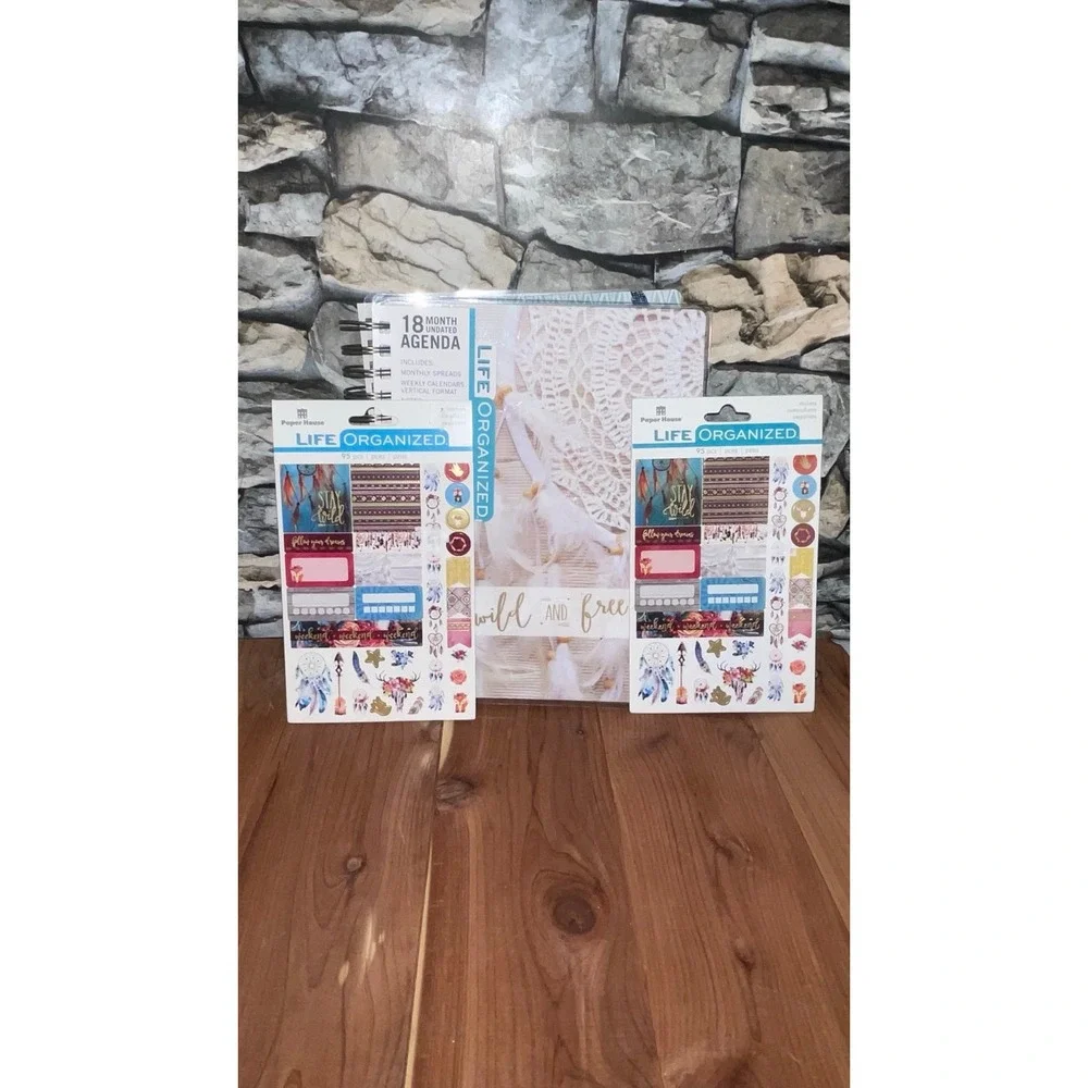 New 18 Month Planner, Organizer Sticker Pad Bundle